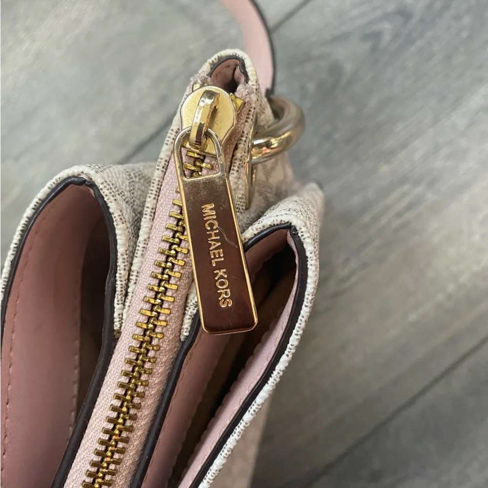 Michael Kors Pink and Cream Crossbody Bag
